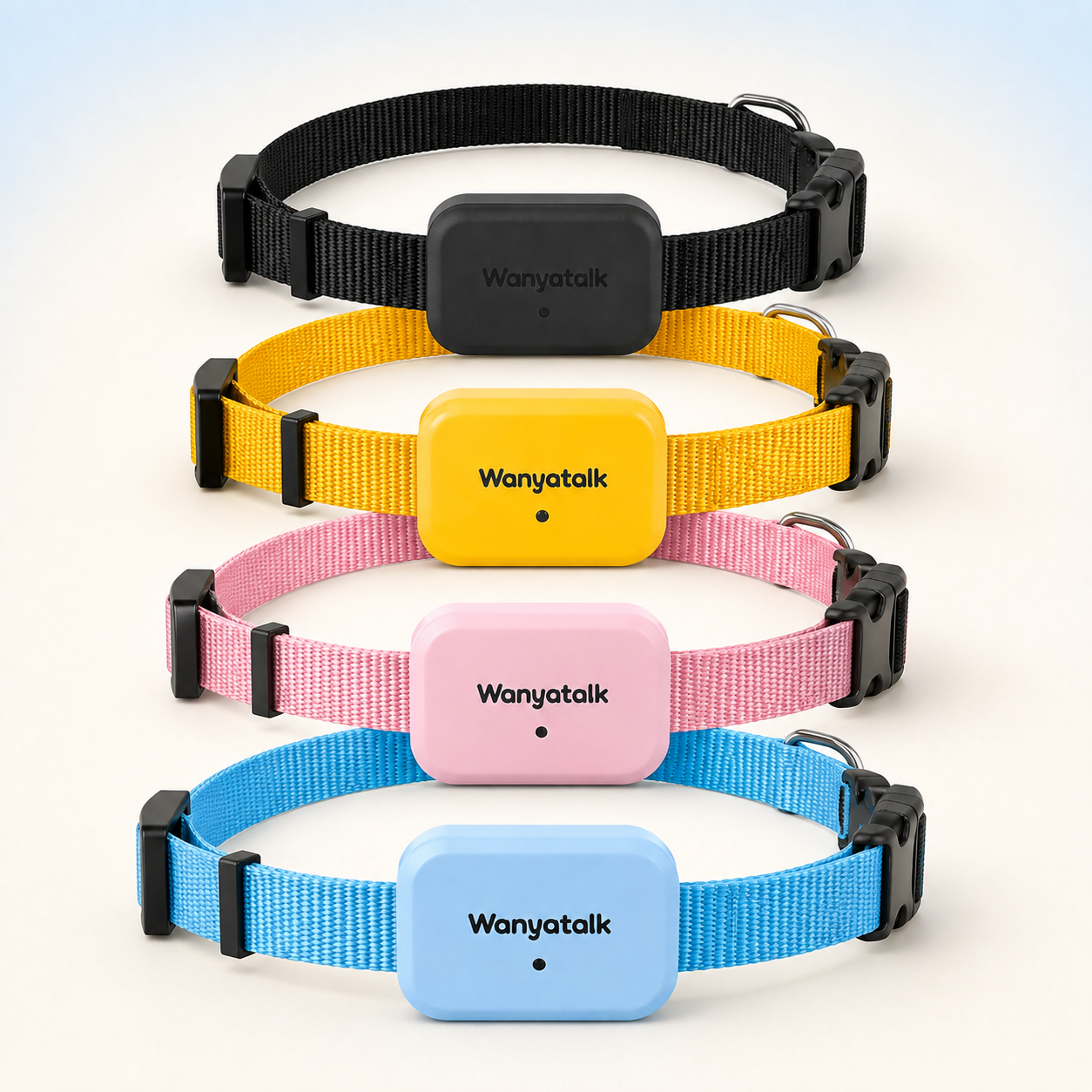 Four Wanyatalk collar colors